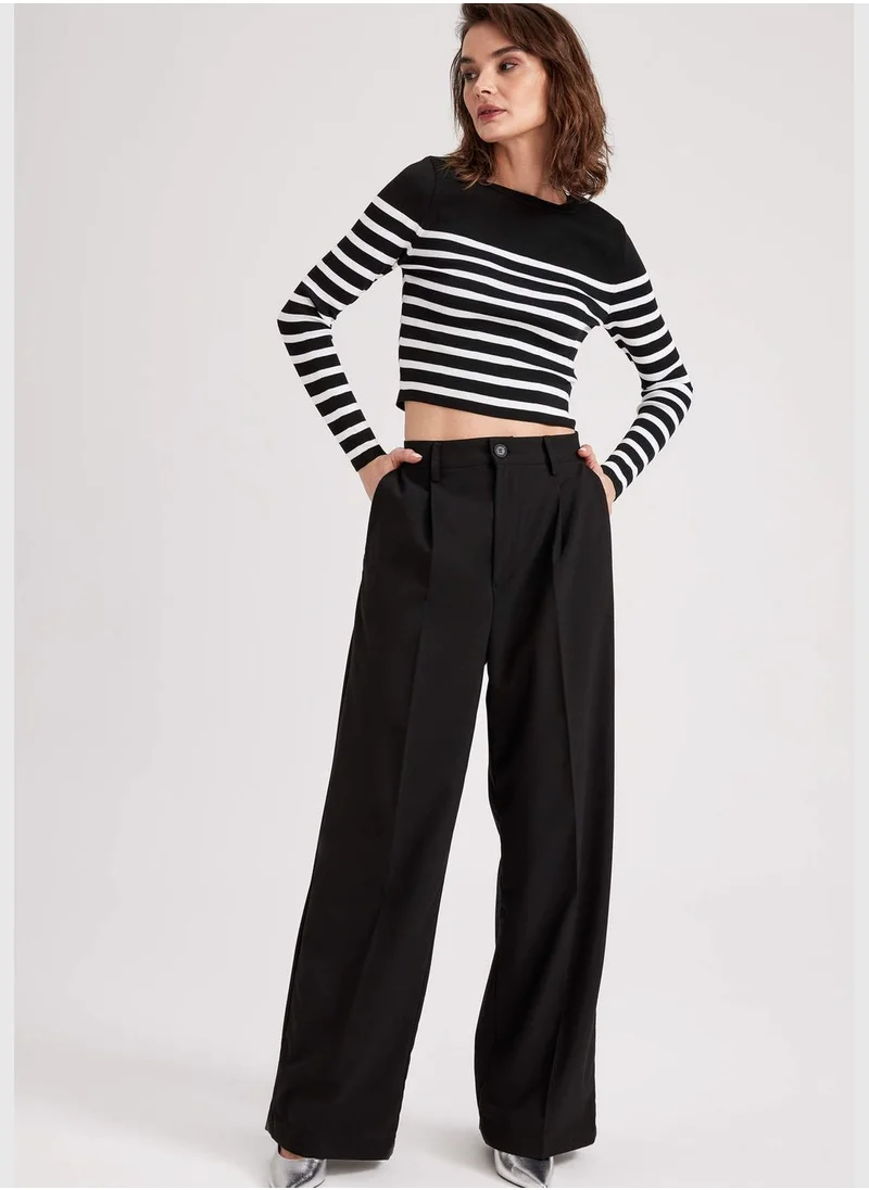 ديفاكتو Woman Wıde Leg Woven Trousers