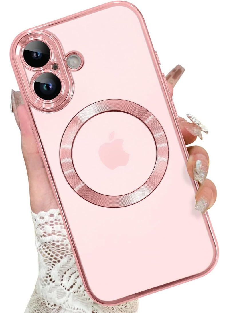 ACLIX Magnetic Case for iPhone 17, Camera Lens Full Protection, Soft TPU Phone Cover, Compatible with MagSafe Wireless Charging, Shockproof TPU Phone Cover | Pink - Image 1