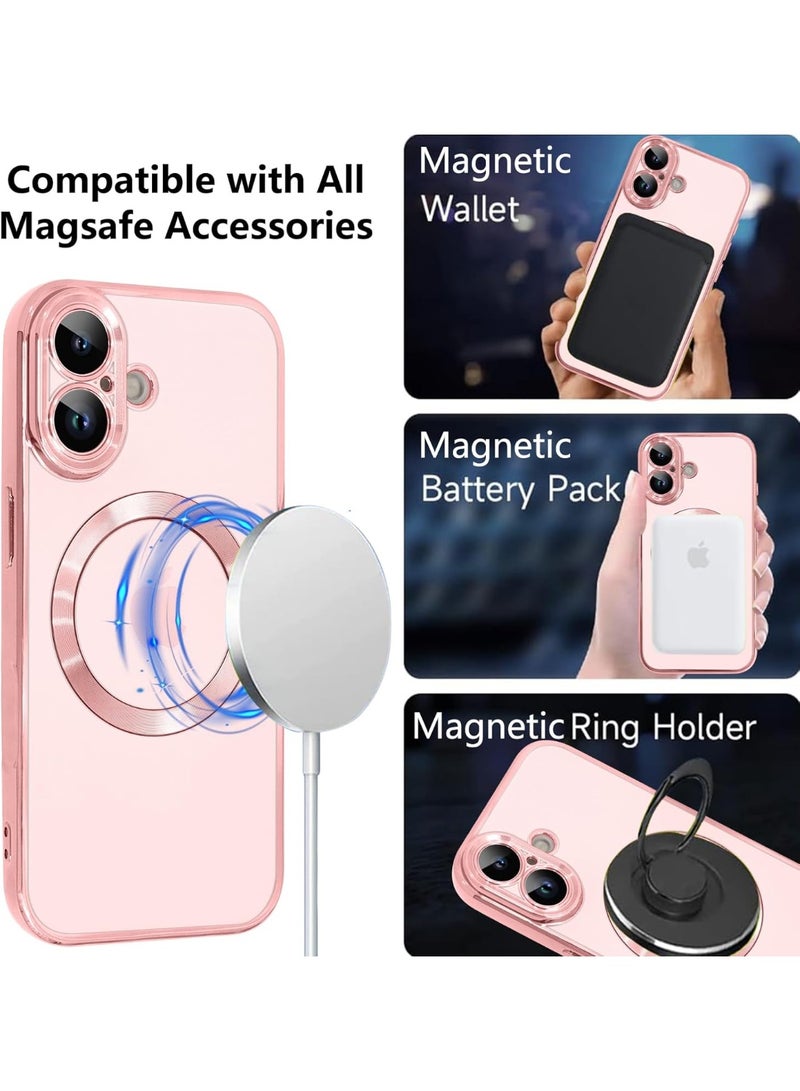 ACLIX Magnetic Case for iPhone 17, Camera Lens Full Protection, Soft TPU Phone Cover, Compatible with MagSafe Wireless Charging, Shockproof TPU Phone Cover | Pink - Image 4