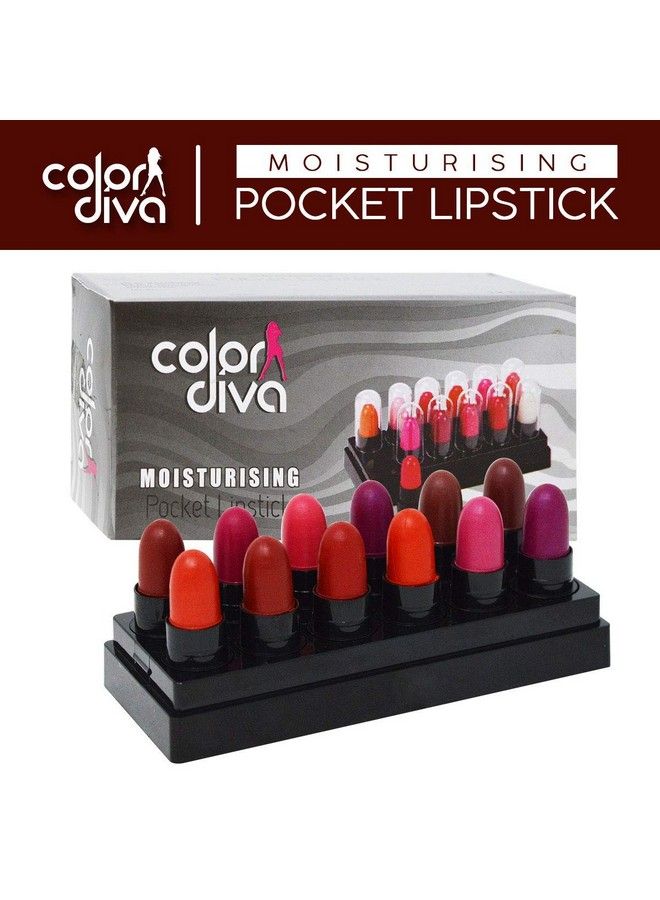 Color Diva نوع الشفاه المصغر الشهير عبوة من 12 (مات)  - Image 3
