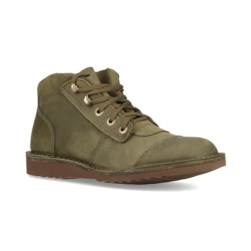 JIM GREEN Men's African Ranger Boots Lace-Up Water Resistant Full Grain Leather Work or Hiking Boot (Houston Green, 7) - Image 2