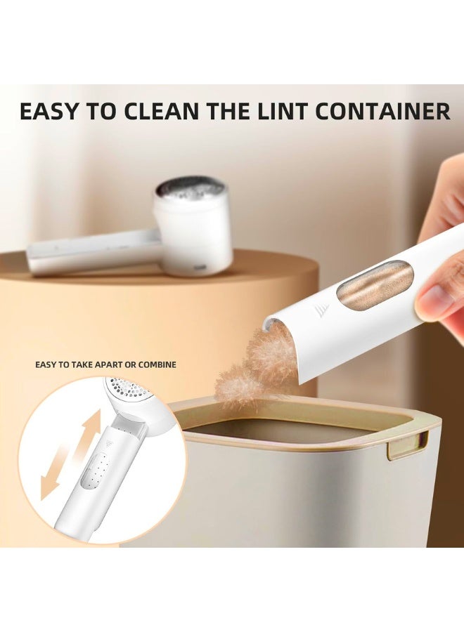 Chase Up Fabric Shaver, Lint Remover Rechargeable, Electric Portable Sweater Defuzzer with 3 Speeds, 6 Leaf Blades, Digital LED Display to Remove Pilling for Clothes, Furniture, Sweater, Couch, Blanket - Image 3