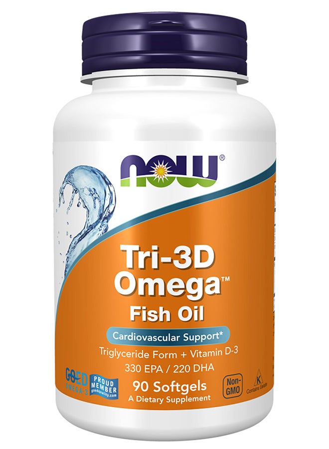 now Tri-3D Omega SoftGels 90 Count
