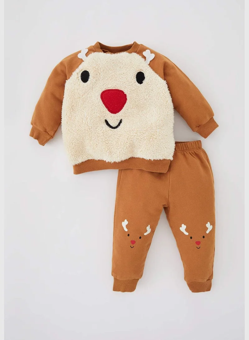 DeFacto New Year 2 Pack BabyBoy Bike Neck Long Sleeve Knitted Set