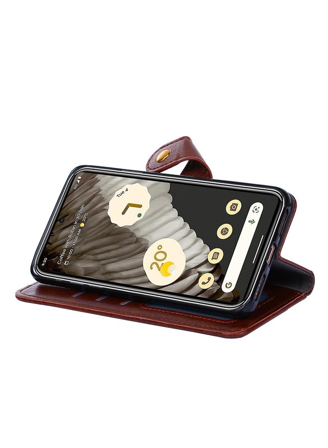 Green Tiger Case For Google Pixel 7a Zipper Bag Leather Phone Case - Image 4