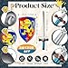 Poen 50 Pcs Inflatable Sword and Shield Knight Party Favors Set Blow up Medieval Sword Shield for Prince Party Favors Decorations Cosplay Accessories Lion - Image 4