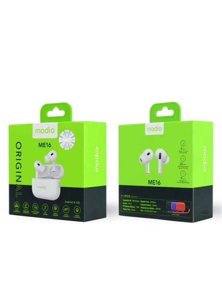 modio Wireless Bluetooth Earbuds Pro – Compatible with Android, iPhones, Tablets, PCs, & Laptops – High-Quality Sound, Comfortable Fit, Noise Cancellation, Long Battery Life - Image 5