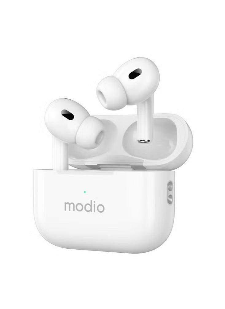 modio Wireless Bluetooth Earbuds Pro – Compatible with Android, iPhones, Tablets, PCs, & Laptops – High-Quality Sound, Comfortable Fit, Noise Cancellation, Long Battery Life - Image 1