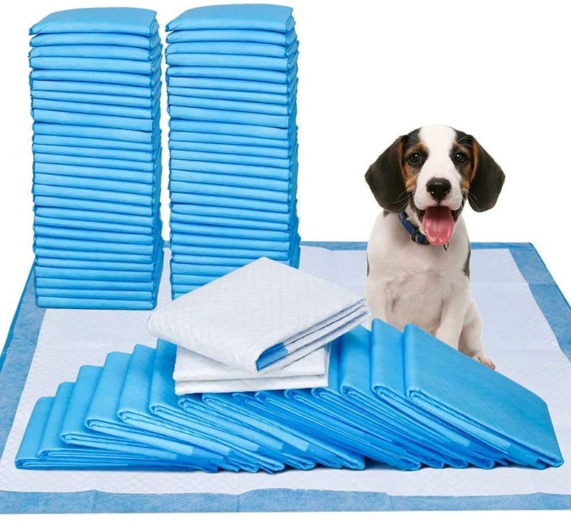 Dog Training Pads 100pcs 90x60cm, Quick Drying Surface, Absorbent Core, Suitable for Small/Large Breed Puppies
