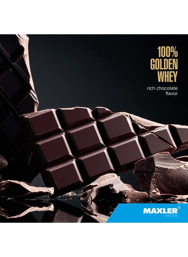 MAXLER 100% Golden Whey Protein - 22g of Protein per Serving - Whey Protein Powder for Pre Post Workout - Fast-Absorbing Whey Concentrate, Isolate & Hydrolysate Blend - Rich Chocolate Protein 5 lb - Image 3