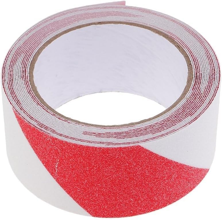 Heavy Duty Anti-Slip Tape for Stairs, 2" Width, 5M Length, Red and Black - Image 3