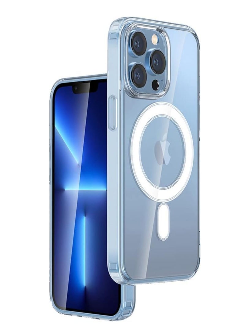 Case For iPhone 15 Plus Clear Magnetic Cover MagSafe Compatible - Hybrid Protective Crystal Clear Hard Back Case - Shockproof Silicone Frame - Slim Transparent Case for Apple iPhone 15 Plus - Image 1