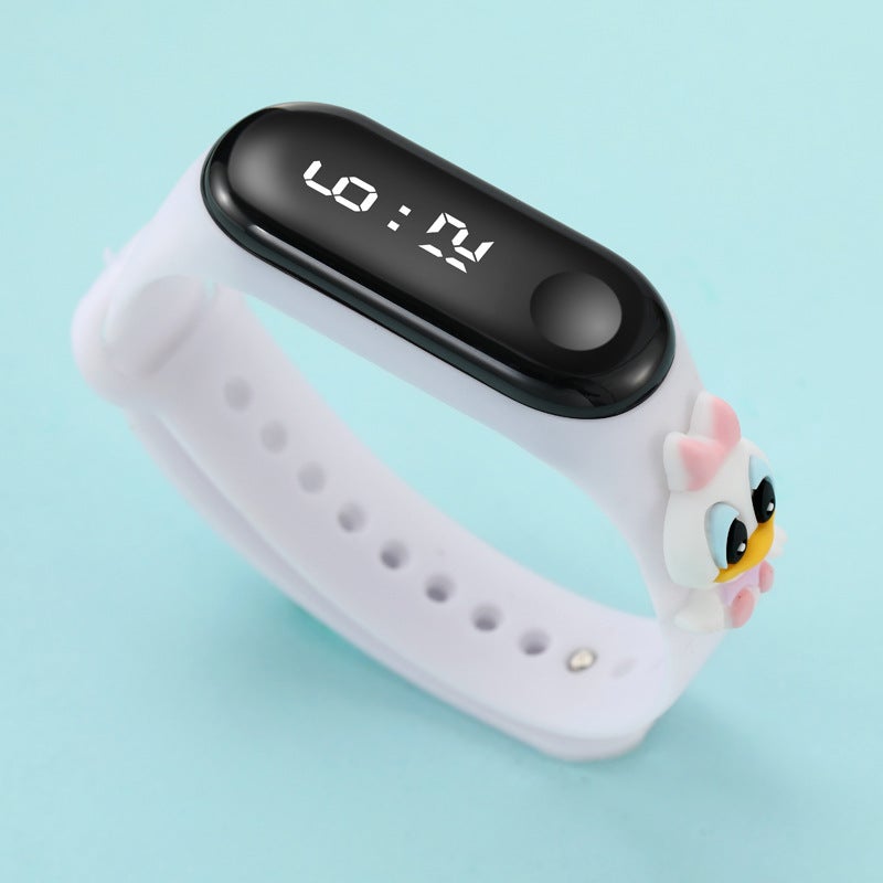 [M3] factory touch electronic watch doll watch children cartoon electronic watch student sports gift watch White-Donald Duck (touch waterproof) 