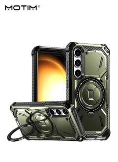 Samsung Galaxy S23 Case with 360° Rotatable Magnetic Ring Stand, Armor Design Protection, Heavy Duty Protective Built In Kickstand, Support Magnetic Charging