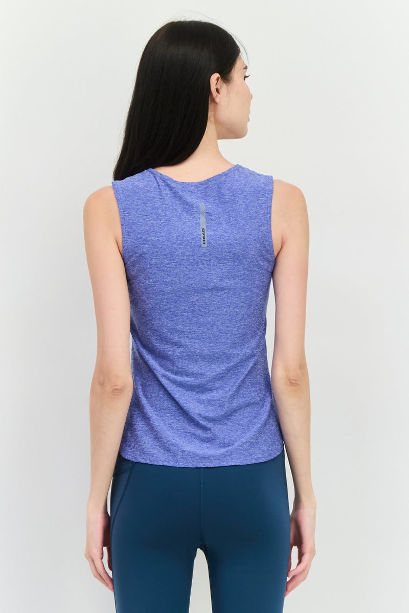 HEAD Women Sportswear Fit Sleeveless Training Tank Top, Blue - Image 3