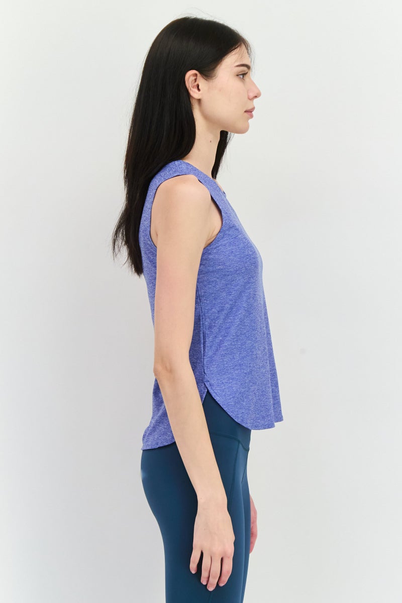 HEAD Women Sportswear Fit Sleeveless Training Tank Top, Blue - Image 2