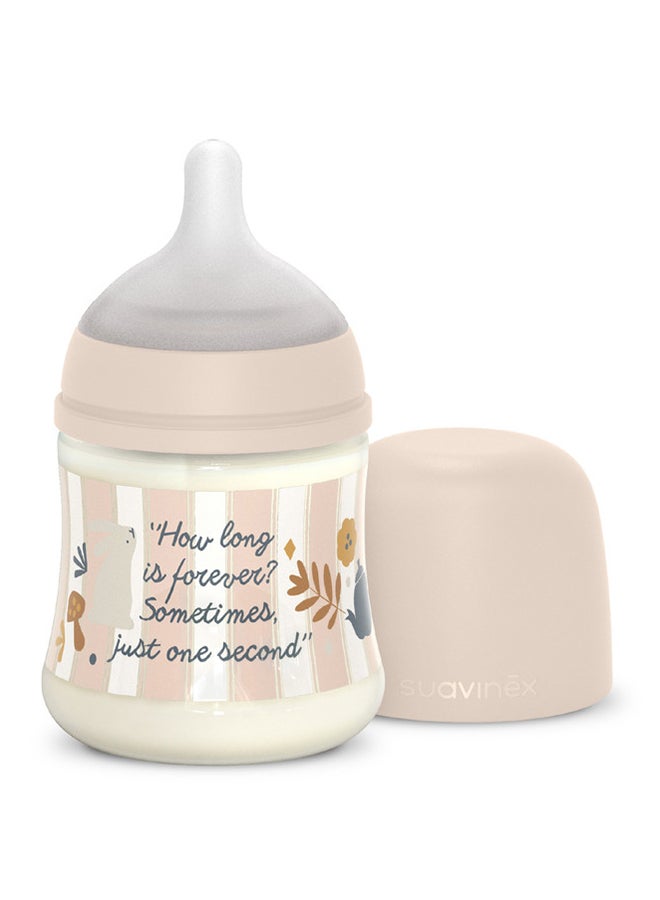 SUAVINEX زجاجة رضاعة أطفال بولياميد بحلمة فسيولوجية ببطء، تحاكي تجربة الرضاعة الطبيعية، 0+ أشهر 150 مل - وردي - Image 1