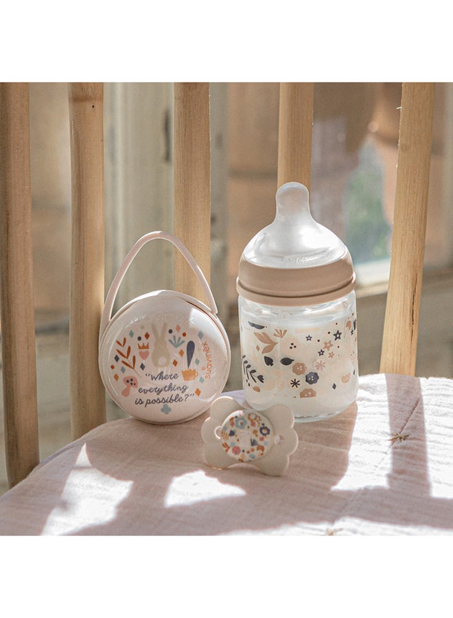 SUAVINEX زجاجة رضاعة أطفال بولياميد بحلمة فسيولوجية ببطء، تحاكي تجربة الرضاعة الطبيعية، 0+ أشهر 150 مل - وردي - Image 4