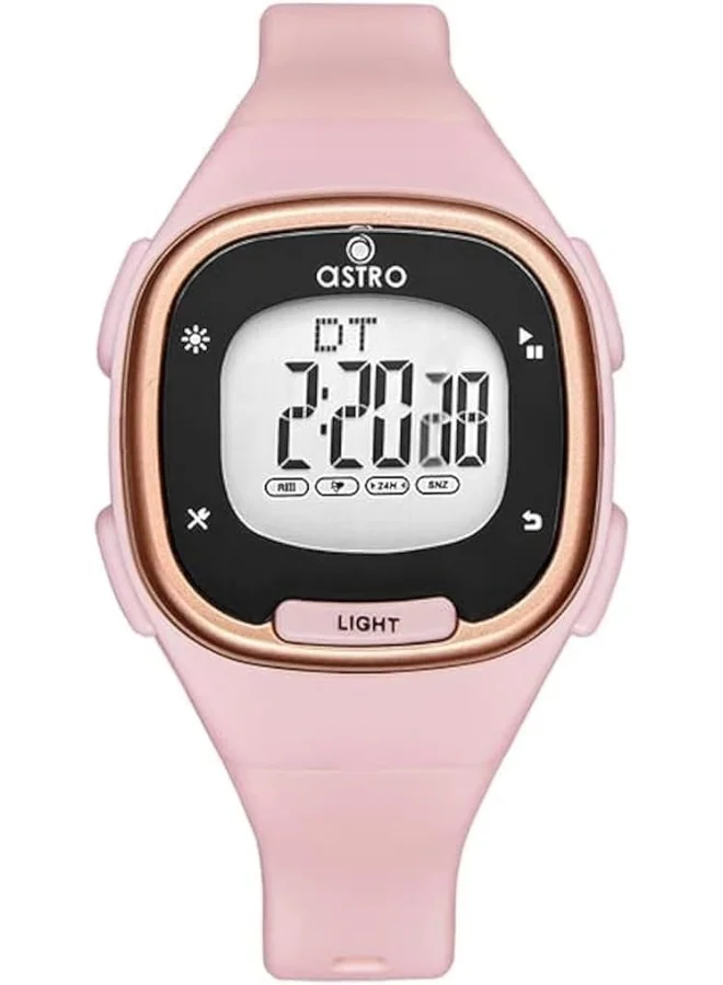 أسترو Astro Kids Watch, Digital Display and Polyurethane Strap - A23907-PPPK, Pink
