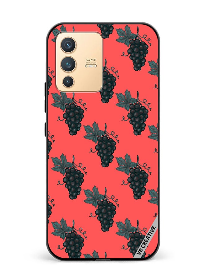 VR CREATIVE Protective Case Cover For Vivo V23 5G Grape Design Multicolour - Image 1