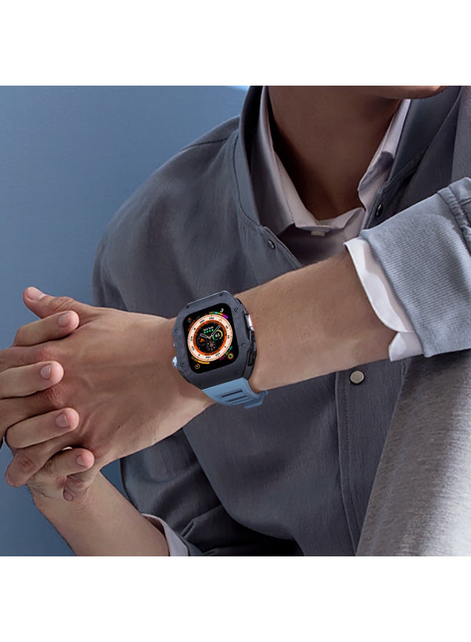 For Apple Ultra 49mm Carbon Fiber Retrofit Case Compatible With Iwatch Apple Ultra  49mm Watch-Colour:Black-Overall Dimensions:Apple Watch Ultra 49mm - Image 3