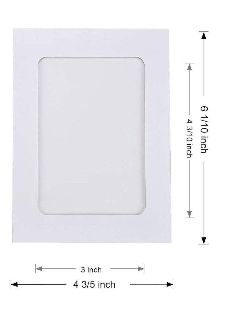 Y&D - Paper Photo Frame 30pcs Kraft Picture with Mini Clothespins and Jute Twine (white) Linkage Mounted Cardboard Flax String Clips - Image 1