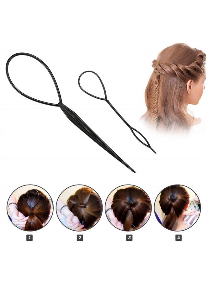 CestMall Winkeyes Hair Styling Set, Hair Design Styling Tools Accessories DIY Hair Accessories Hair Modelling Tool Kit Hairdresser Kit Set Magic Simple Fast Spiral Hair Braid Hair Braiding Tool (Type A- 25 set - Image 3