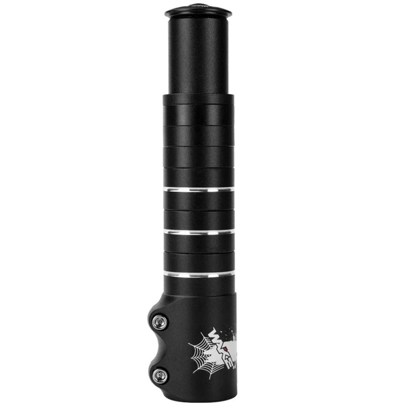 Outdoor Bike Stem Riser Wake Bike Fork Stem Extender Bicycle Handlebar Raiser Head Up Adapter Suitable for Mountain Bike, Road Bike, MTB, BMX (Aluminium Alloy, Adjustable, Black) - Image 1