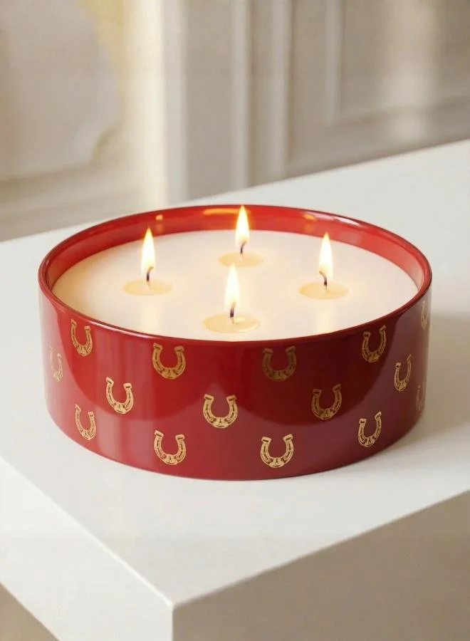 صلصال Fares Oud Wood Candle Red - 1000g