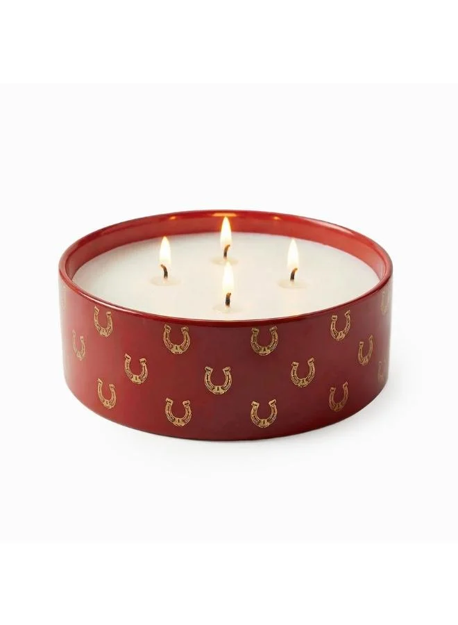 صلصال Fares Oud Wood Candle Red - 1000g