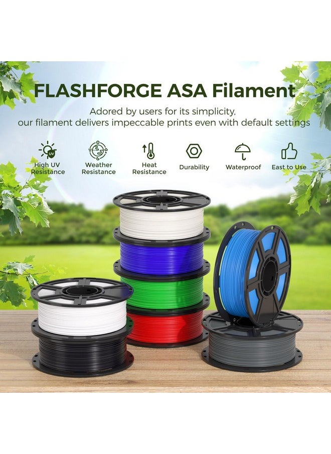 FLASHFORGE FLASHFORGE ASA Filament 1.75mm Balck, 3D Printer Filament 1kg (2.2lbs) Spool, Dimensional Accuracy +/- 0.02mm, Durable, High UV-Resistant, Perfect for Printing Outdoor Functional Parts  - Image 2
