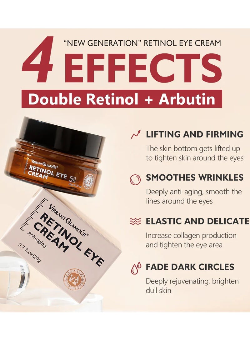 فايبرنت جلامور كريم ريتينول للعين، مضاد للشيخوخة، مضاد للانتفاخ، يحسن الهالات السوداء ويقلل الخطوط الدقيقة حول العينين 20 جرام - Image 4