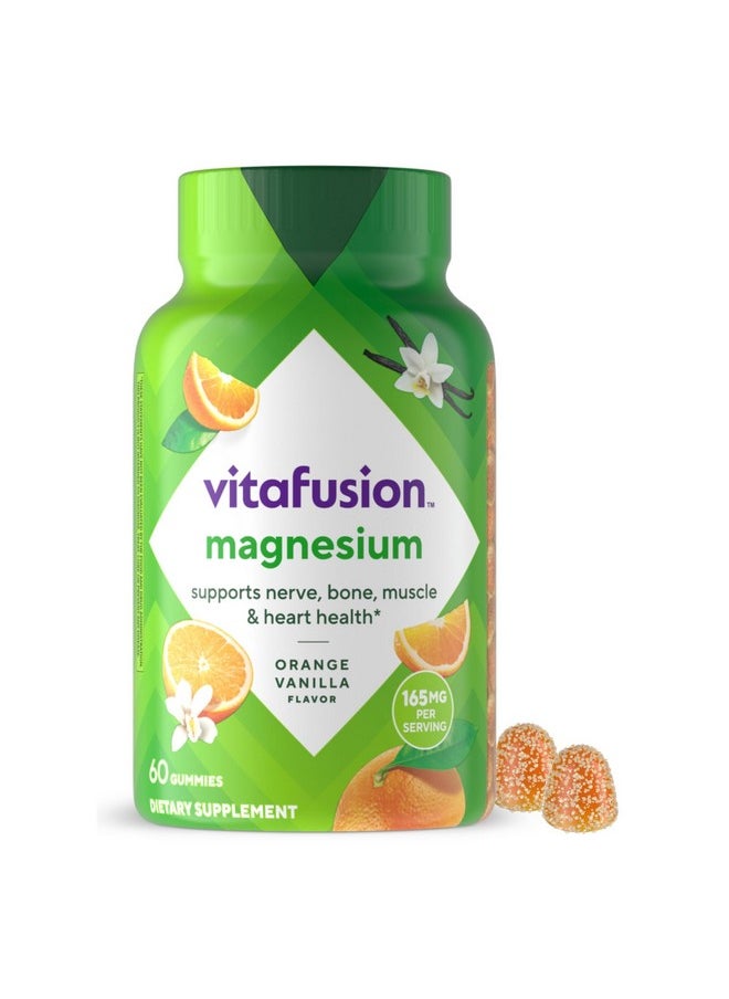 Vitafusion Vitafusion Magnesium Gummy Supplement, Orange Vanila Flavor, 60ct  - Image 1