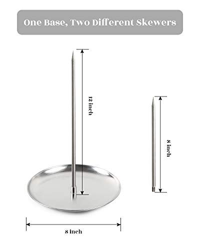 Mydracas Vertical Skewer Brazilian Barbecue Skewer Stand Stainless Steel Removable Grilling Meat Spit for Roasting Meat Steak Whole Chicken Sausage - Image 2