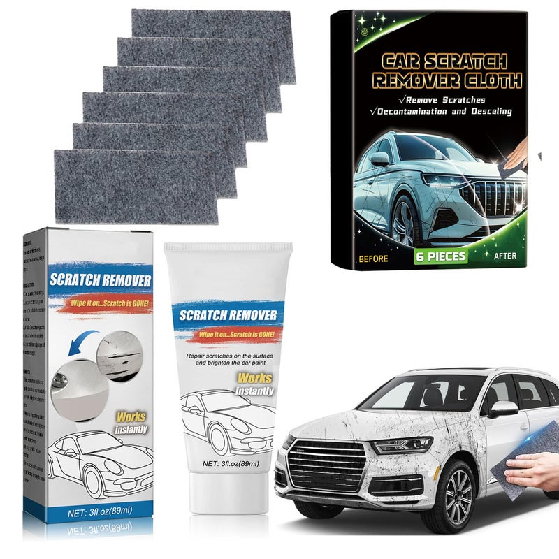 Nano Sparkle Cloth Car Scratch Remover with Scratch Repair PasteUpgraded Nano Sparkle Cloth for Cars ScratchesMiracle Nano Cleaning Cloth Scratch Remover for Deep Scratch Repair on Car Paint