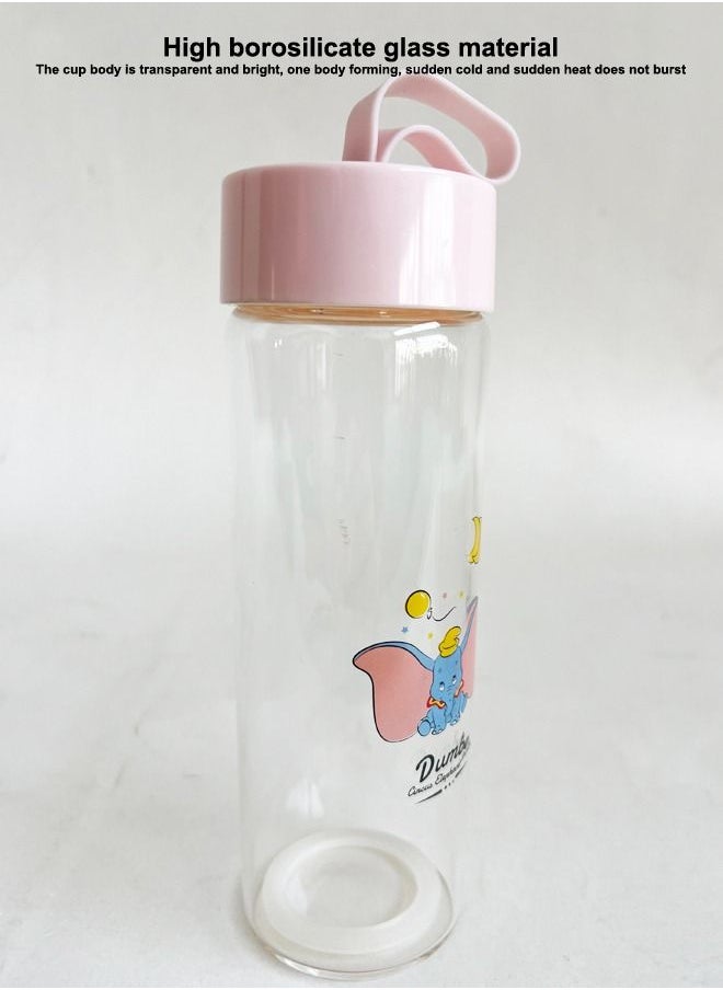 XIANGYU - Borosilicate Glass Portable Water Bottle With Top Plastic Lid - Image 1