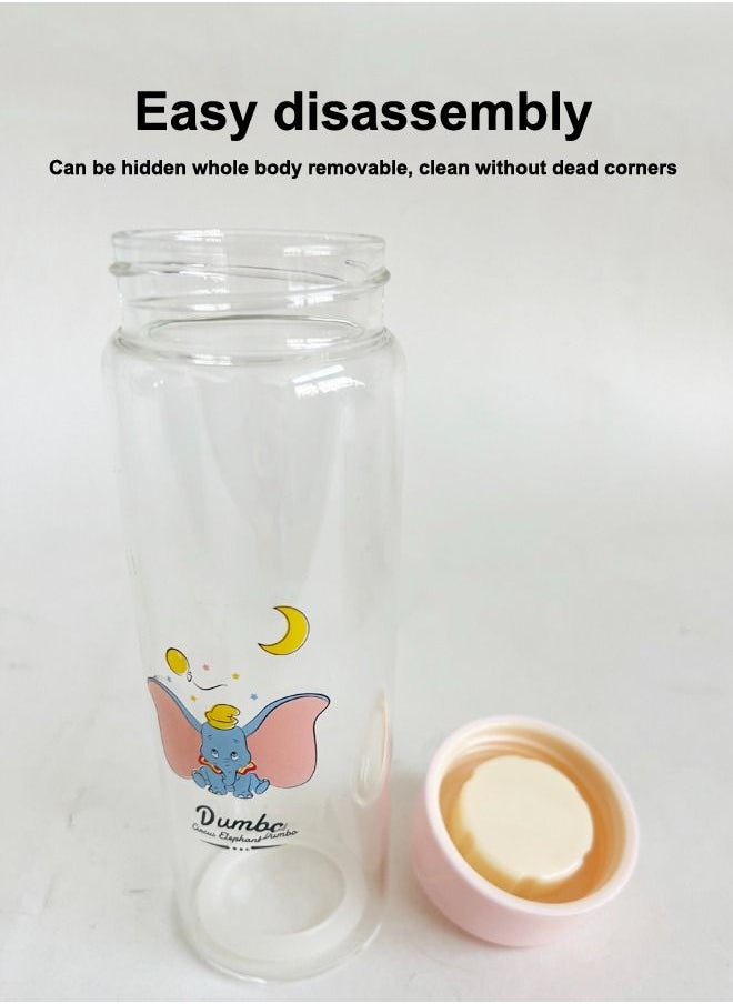 XIANGYU Borosilicate Glass Portable Water Bottle With Top Plastic Lid  - Image 4