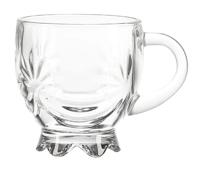 SYANKA Italian Premium Glass Coffee Mug Tea Cups Set of 6-150 ML, Transparent, Star Design Glass Cups Set for Tea, Coffee, Green Tea, Herbal Tea, Lemon Tea, Milk Cup, Hot/Cold Drinks Cups - Image 5