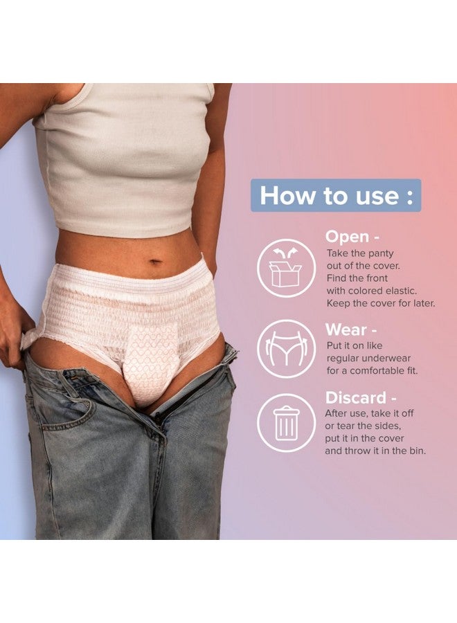 Nua سراويل الحيض القابلة للاستخدام مرة واحدة لليل | عبوة من 5 | (XL - XXL) | امتصاص للحد الكبير | حماية بلا تسرب | سرية وآمنة | قابلة للتنفس | لا طفح جلدي | لا انزعاج - Image 3