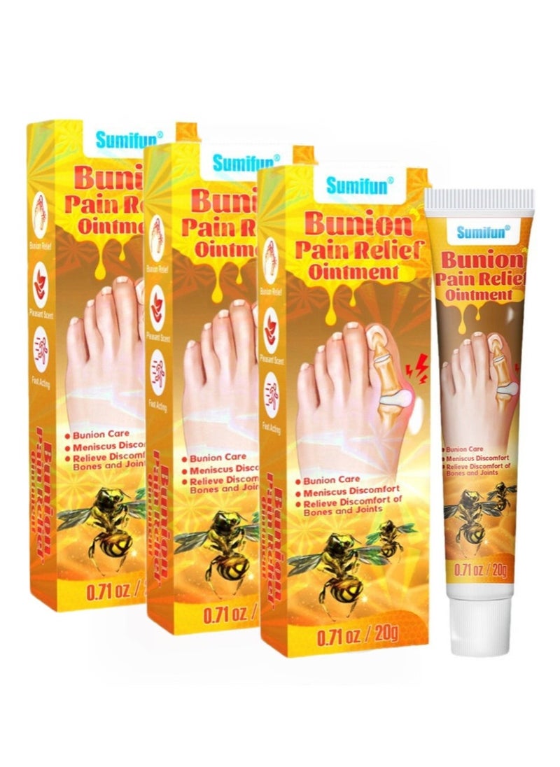 Sumifun 3-PACK Bee Venom Bunion Soothing Cream, relieves foot bunion pain 20g*3 - Image 1