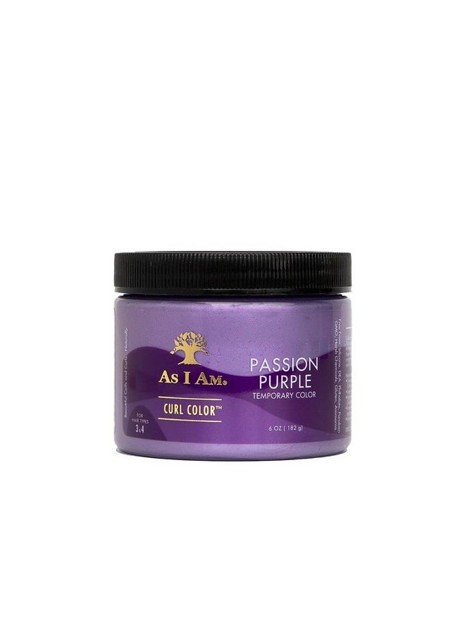 As I Am - Curl Color Passion Purple 6 Ounce Color & Curling Gel Temporary Color Medium Hold Vegan & Cruelty Free - Image 1