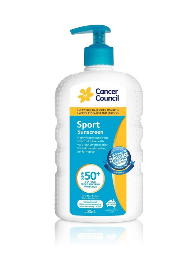 Cancer Council - Spf 50+ Sport 500Ml Pump - Image 1