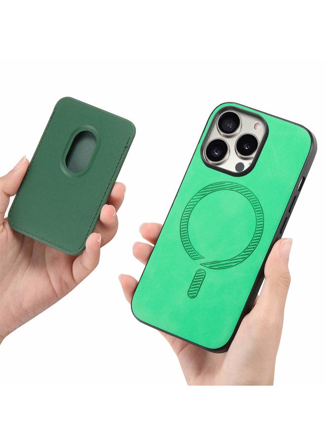 S-TOP Case For iPhone 12 Pro Retro Magsafe Card Bag PU Back Cover Phone Case - Image 4