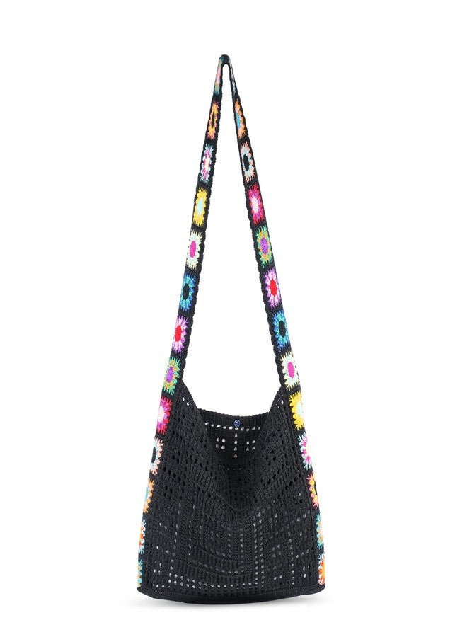 Babelshar Crochet Beach Tote Bag Summer Vacation Hobo Tote Knit Bags for Women Mesh Woven Travel Crochet Purse Aesthetic Bag - Image 1