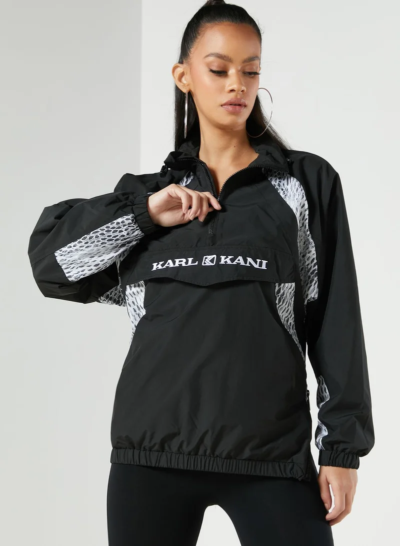Karl Kani Retro Color Block Snake Windbreaker Jacket