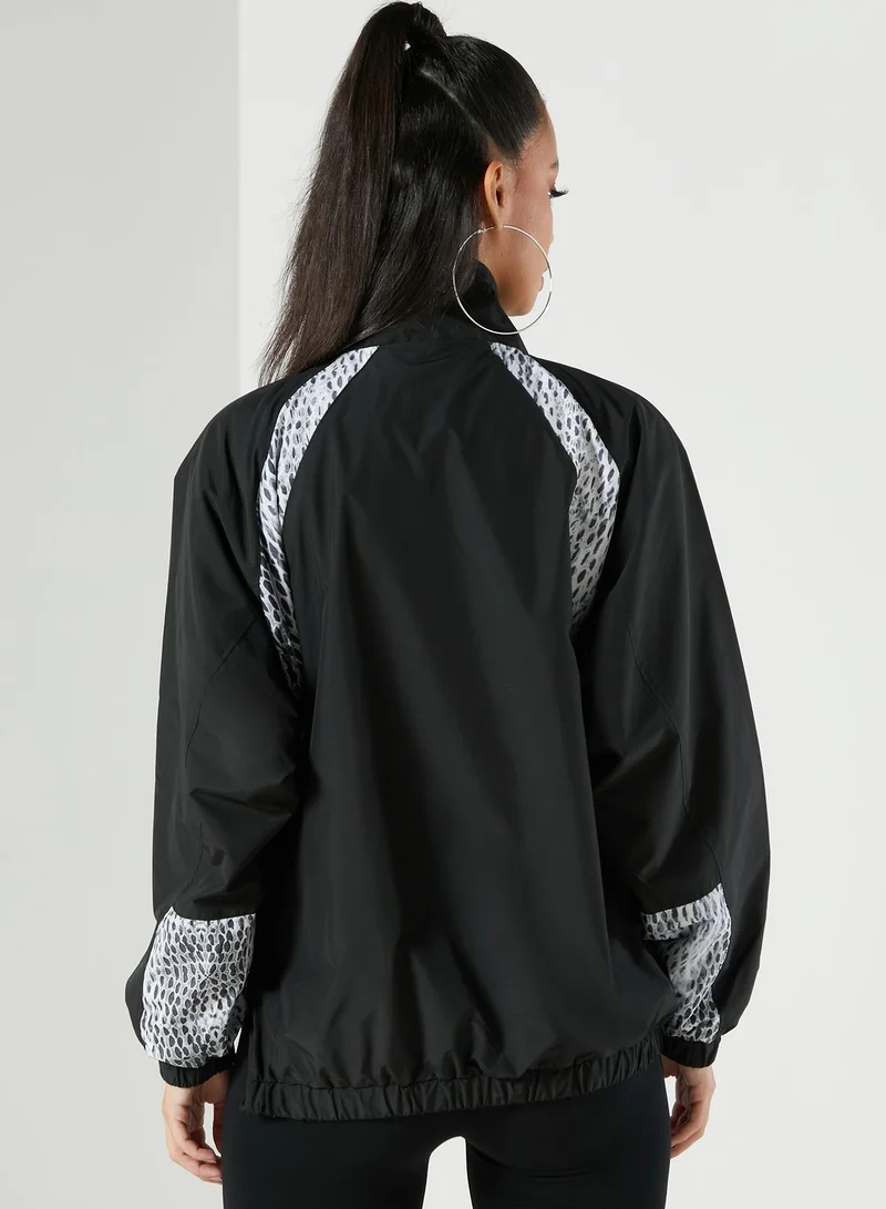 Karl Kani Retro Color Block Snake Windbreaker Jacket