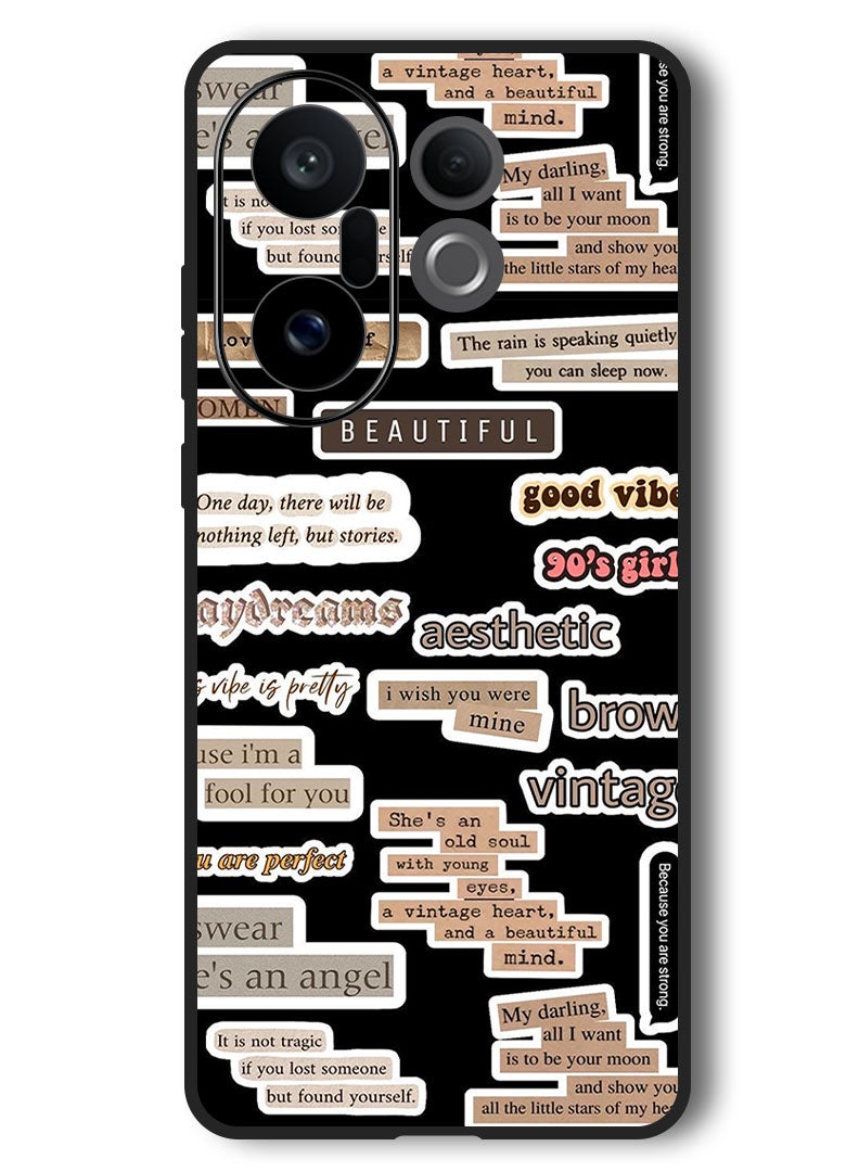 Theodor Case Compatible with Vivo X200 FE 6.31 Inch Protection Shockproof Bumper Cover Beautiful Quote - Image 1