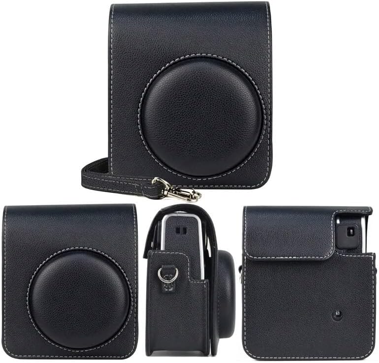 eWINNER PU Leather Camera Case Compatible with Fujifilm Instax Mini 40 Instant Film Camera w/Adjustable Shoulder Strap Bag Protective Cover (for Instax Mini 40, Black) - Image 4