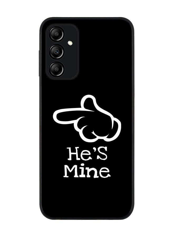 Stylizedd Rugged Black edge case for Samsung Galaxy A14 4G/5G Slim fit Soft Case Flexible Rubber Edges Anti Drop TPU Gel Thin Cover - He's mine - Image 1