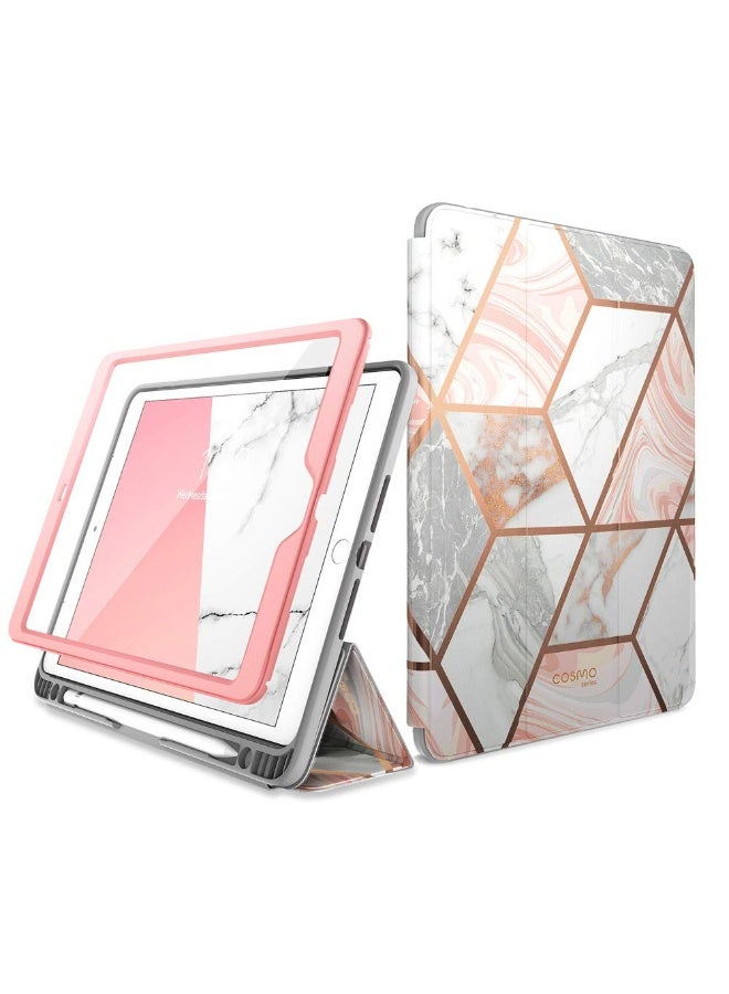 I-blason iBlason Cosmo for iPad 9th Generation Case8th7th Generation Case iPad 102 202120202019 FullBody Trifold with Screen Protector Smart Cover with Auto SleepWake Pencil Holder Marble  - Image 1